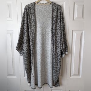 Leopard Print Open Cardigan